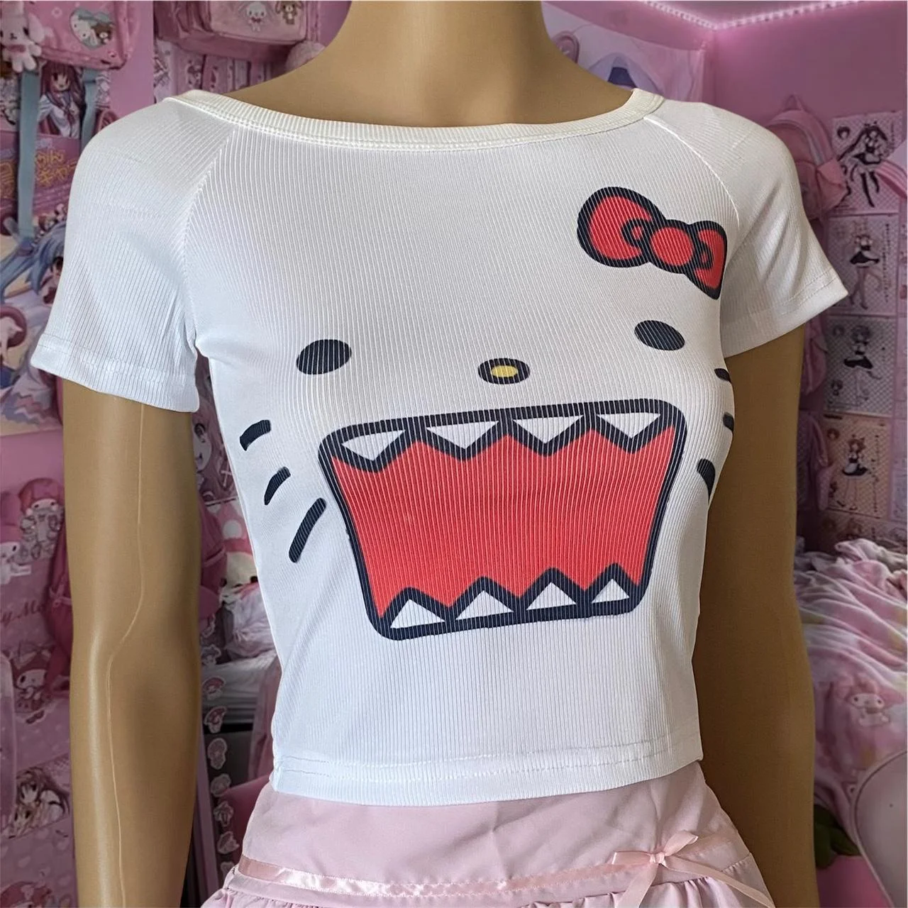 

Y2k Style Fashion T-shirts Summer Gothic Slim 2000s Vintage Graphic T-shirts Punk Women Short Sleeve Sexy Streetwear T-shirts