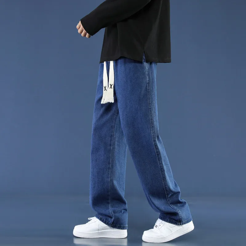 

Trendy Men's Jeans Loose Straight Leg Wide Leg Pants Youthful Spring Autumn Casual Loose Fit Student Faion Long Trousers