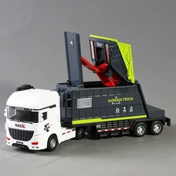 High simulation 1:50 plastic urban sanitation garbage truck model,water tank sprinkler toy,wholesale