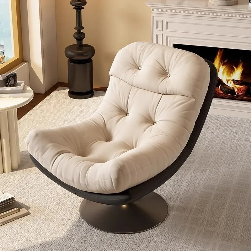

Sofa chair lazy balcony rotating eggshell living room rocking recliner light luxury single leisure chair sofa