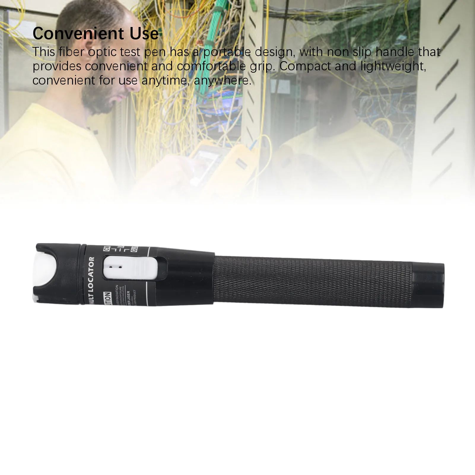 80KM Visual Fault Locator Less Interference Fiber Optic Test Pen Non Slip Handle 80MW 650nm±10nm Output For Cable Maintenance