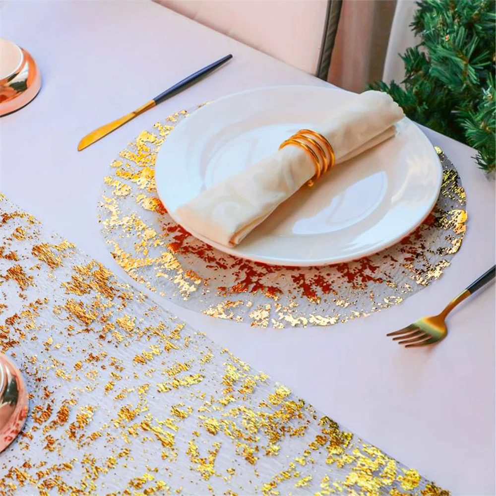 Table Runner Boho Gauze Meal Mat Insulation Mat For Wedding Bridal Shower Birthday Party
