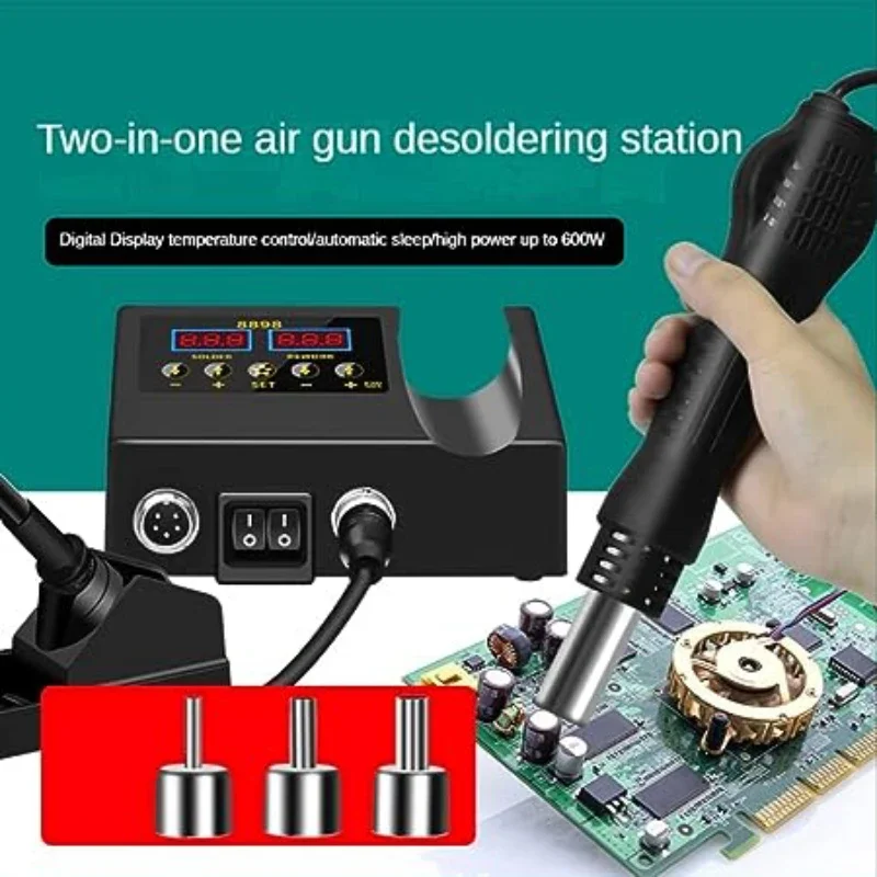 Soldering Station 8898 2 in 1 Digital Display Hot Air Gun Welding Rework