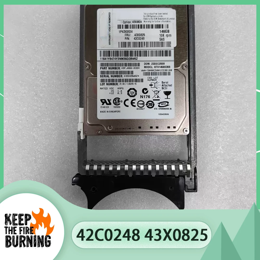 

For IBM 42C0248 146G 10K 2.5'' SAS Server Hard Drive 43X0825 43X0824 HDD