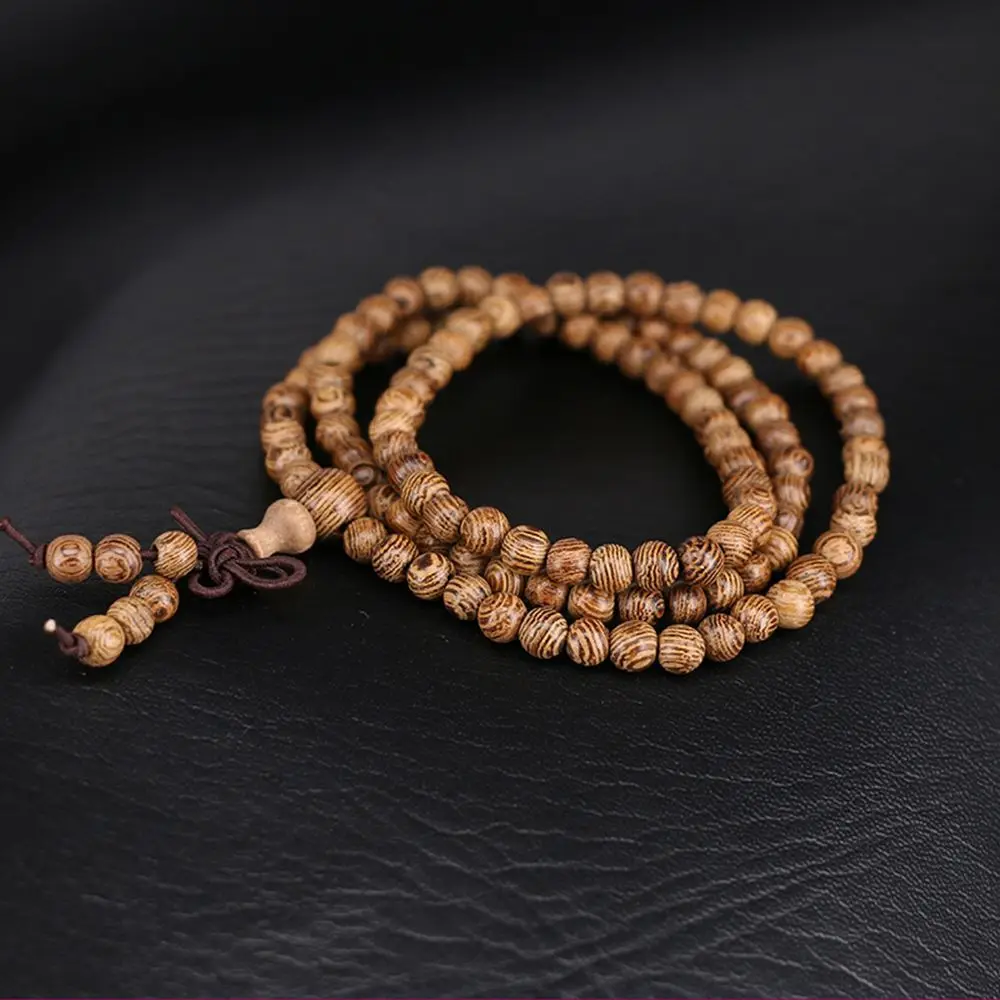 Fashion Hot Sale Wenge Wooden Tibetan Buddhist Beads Rosary Prayer Beads Buddha Mala Bracelet