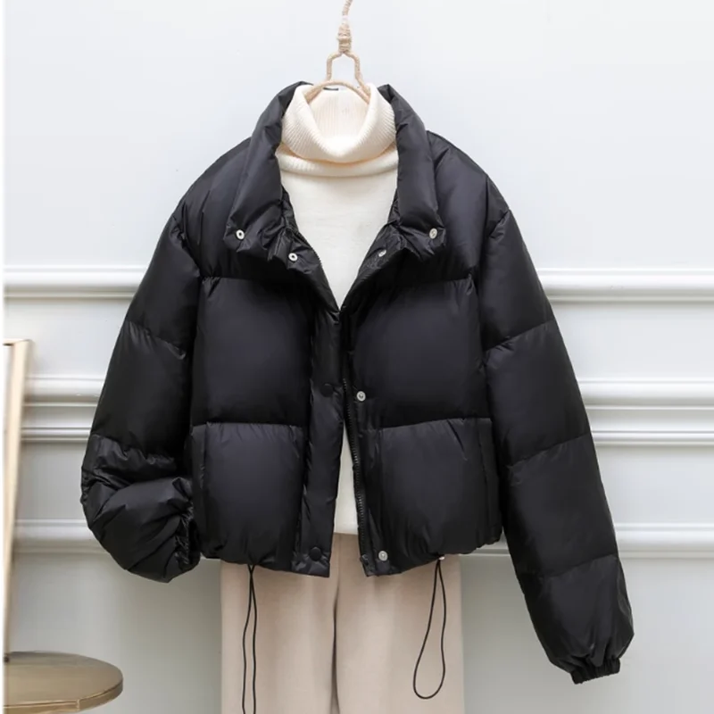 

2023 New 90% Winter White Duck Down Jacket Stand Collar Comfortable Warm Coat Casual Loose Thicken Women Short Down Coats
