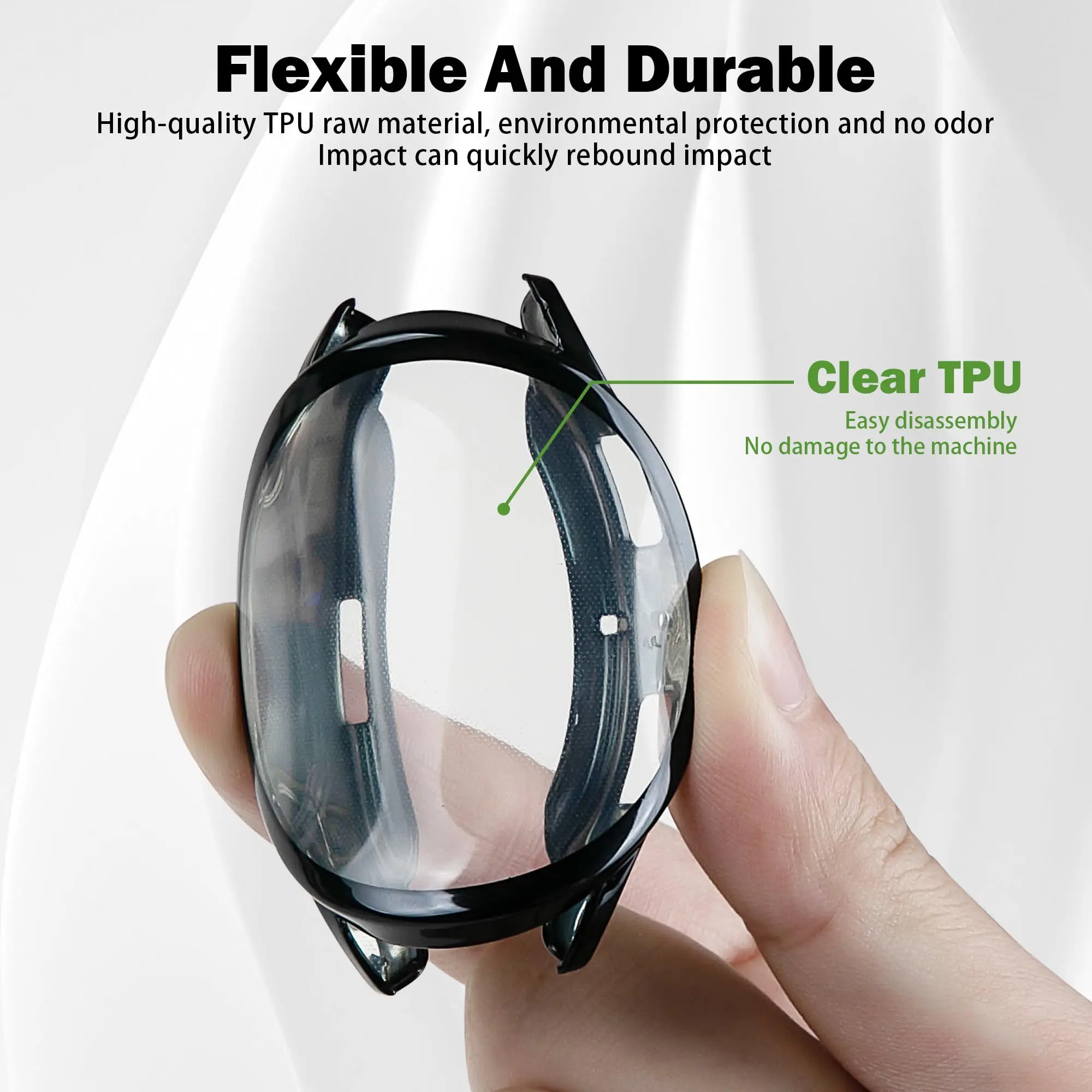 Case for Samsung Galaxy Watch 6 40mm 44mm,Screen Protector Soft TPU All-Around Protective Cover for Samsung Galaxy Watch 6 40mm