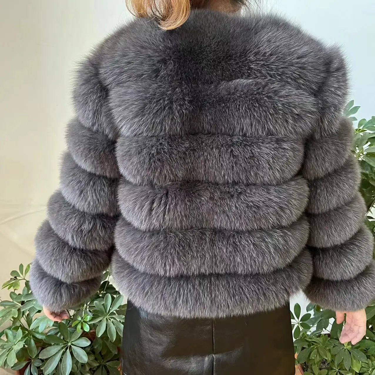 100% Natuurlijke Bont Jas Echt Bont Jas Winter Jas Vrouwen Natuurlijke Vos Bont Luxe Mode 50Cm Korte Jas Groothandel hot 2022