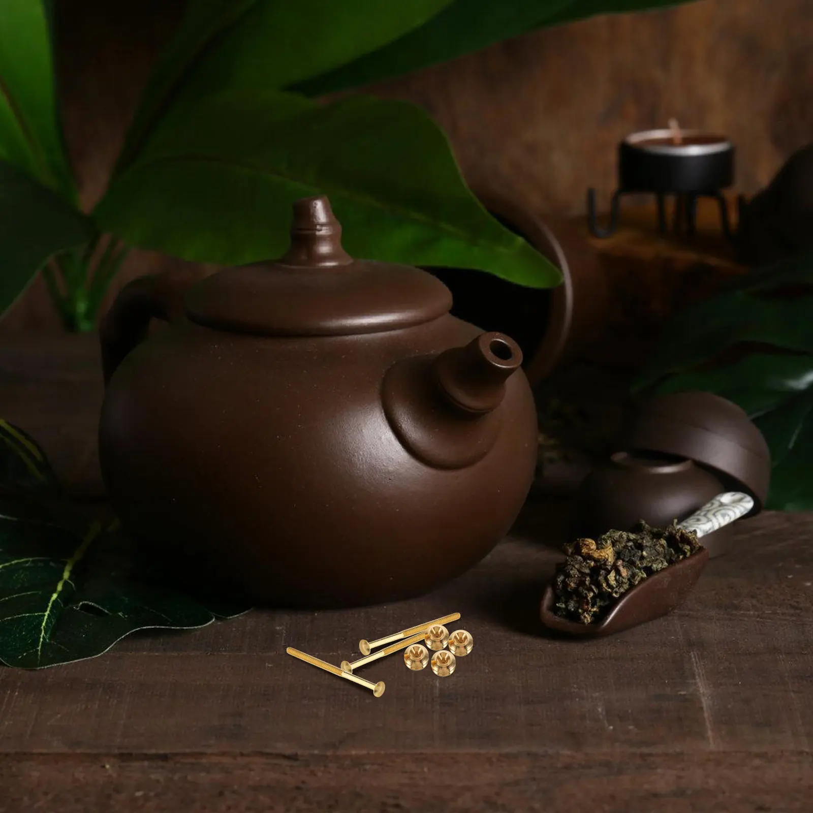 10Sets Authentic Copper Teapot Knob Fastener Set Screws and Nuts for Loose Knob Fix Tea Kitchen Use Machine