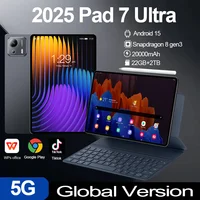 Tableta Original Pad 7 Ultra 2025, Snapdragon 8 Gen3, Android 15, 22GB+2TB, 5G, Doble SIM, 10 Núcleos, 20000mAh, WiFi, WPS, Tableta PC 7Ultra