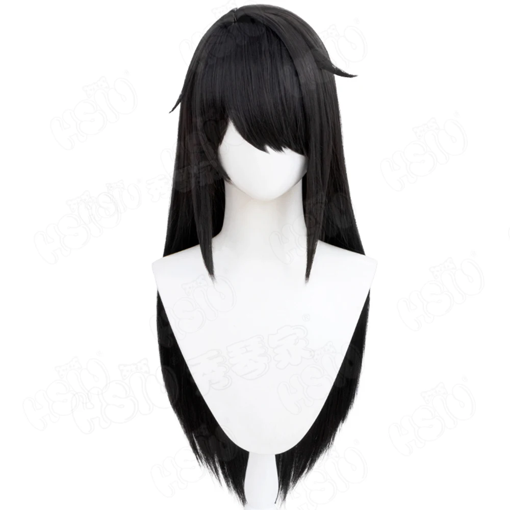 Necesaria chica exceso de dosis peluca fibra peluca sintética “HSIU” tapa larga negra Wig+Wig
