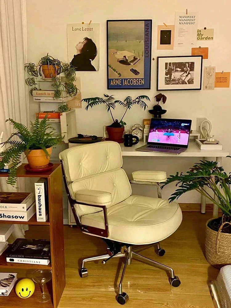 

Home computer comfortable sedentary backrest makeup Nordic office casual sofa swivel