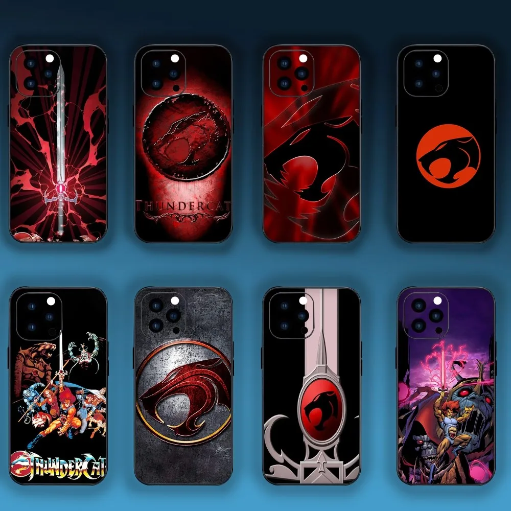 Cartoon ThunderCats Phone Case For Samsung S24 S23 S22 S21 S20 Plus Ultre Note S20 FE Black Case