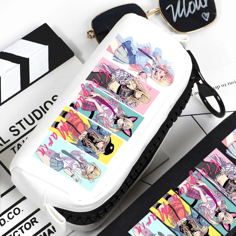 Kitagawa Marin  Capacity Pencil Case Cartoon Canvas Stationery Holder Bag Children Pen Case Students School Supplies