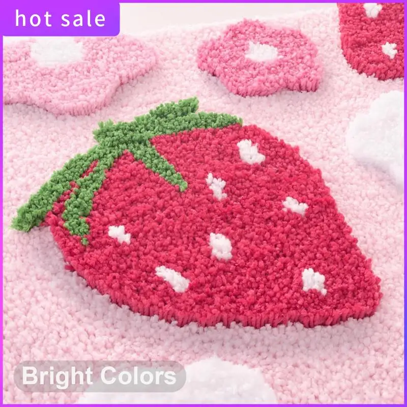 

Pink Bathroom Rugs Cute Strawberry Bath Mat Bathroom Accessories Machine Washable Bath Rug Soft Carpet Easy Install Easy To Use