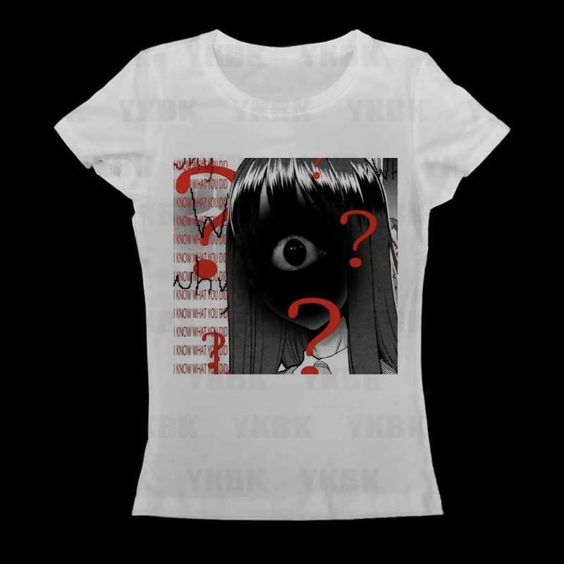 Woman Slim Soft Halter Harajuku Punk Y2K emo Crop Tops Print Anime Classic Singlet Rock Vintage Vest Hot Girl Camisole Fashion