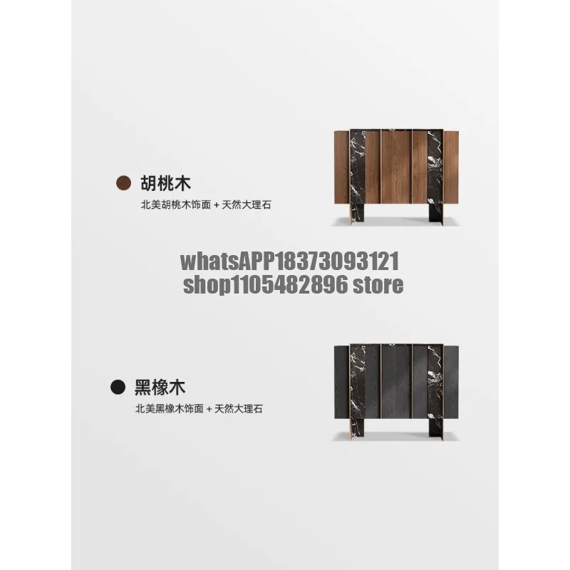 Medieval solid wood shoe cabinet retro simple villa mansion living room dining room wall storage locker