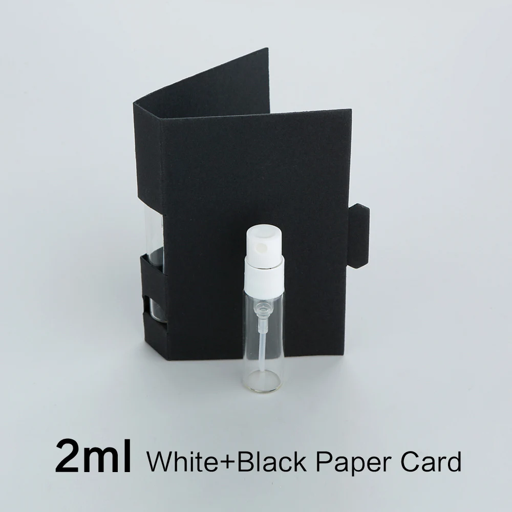 50/100 Stück 2ml 3ml Bajonett-Glasfläschchen Parfümflaschen Verpackung mit Papierkarten Mini-Duftproben-Testerflasche – Detail 7
