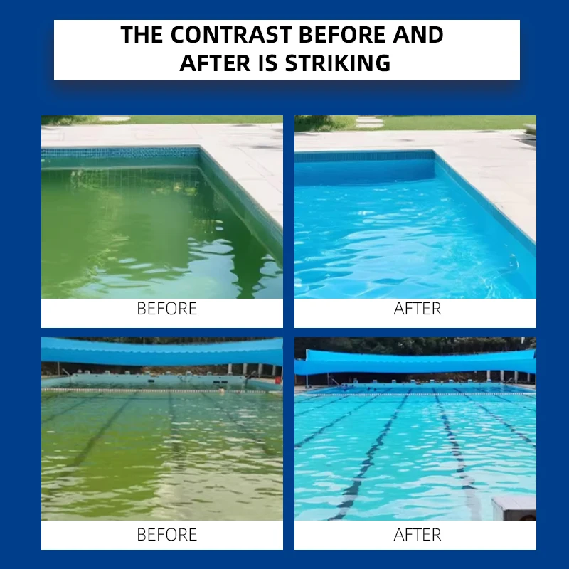 Fishleano Swimming Pool Purifier 100ml Pool Water Clarifier Cleaner No Chlorine Odor for Ponds