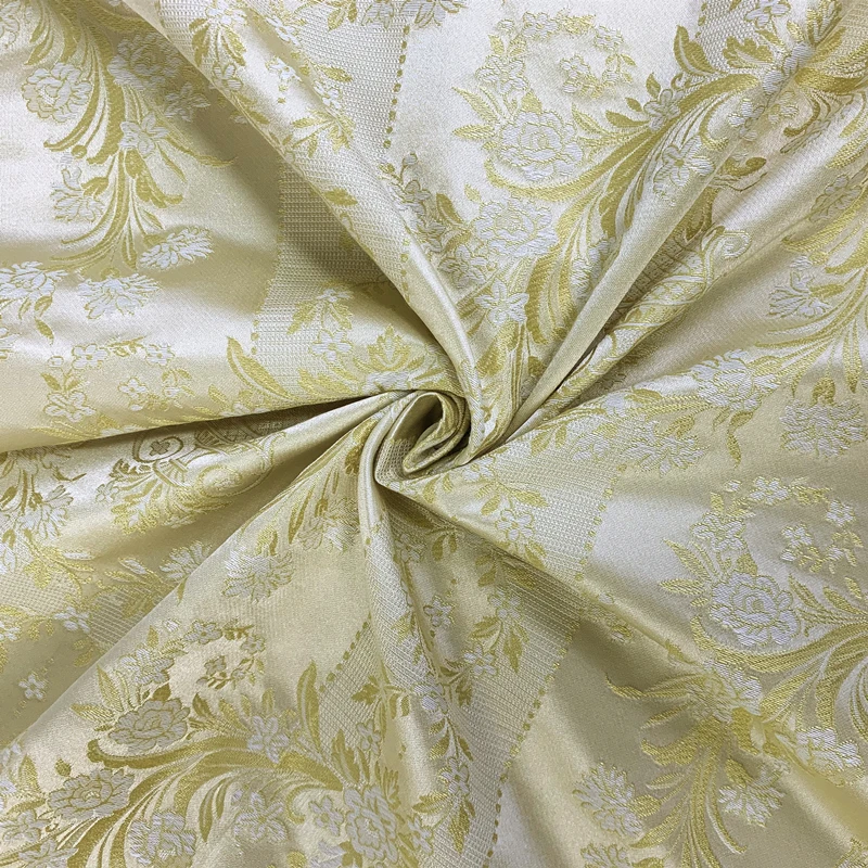 Stile fiore francese viscosa limone Jacquard tessuto tappezzeria divano poltrona mobili in tessuto tessuti interni 140cm vendi al metro