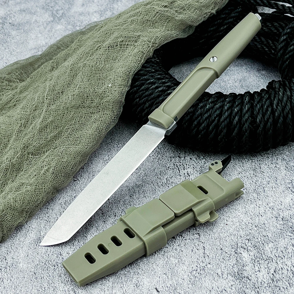 مامبا التكتيكية مستقيم السكاكين شفرة مثبتة سكين 440C الصلب ألياف النايلون مقبض EDC في الهواء الطلق الصيد بقاء أدوات التخييم