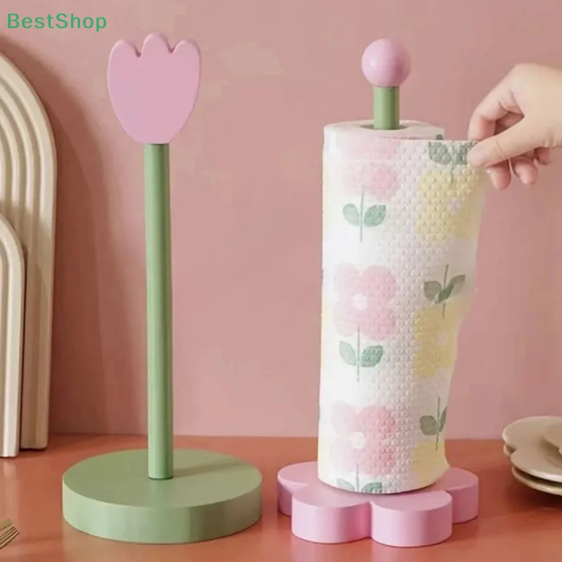 

Подставка для бумажных полотенец с кухонным рулоном, вертикальная подставка для тюльпанов, деревянный держатель для бумажных полотенец