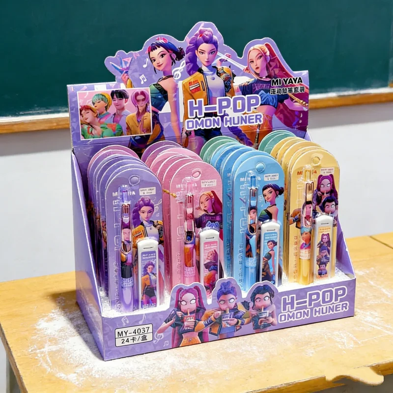 مجموعة أقلام رصاص ميكانيكية من Kpop Demon مقاس 0.5 مم، أقلام رصاص أوتوماتيكية كرتونية لطيفة، مستلزمات مكتبية مدرسية، محطة هدايا للأطفال
