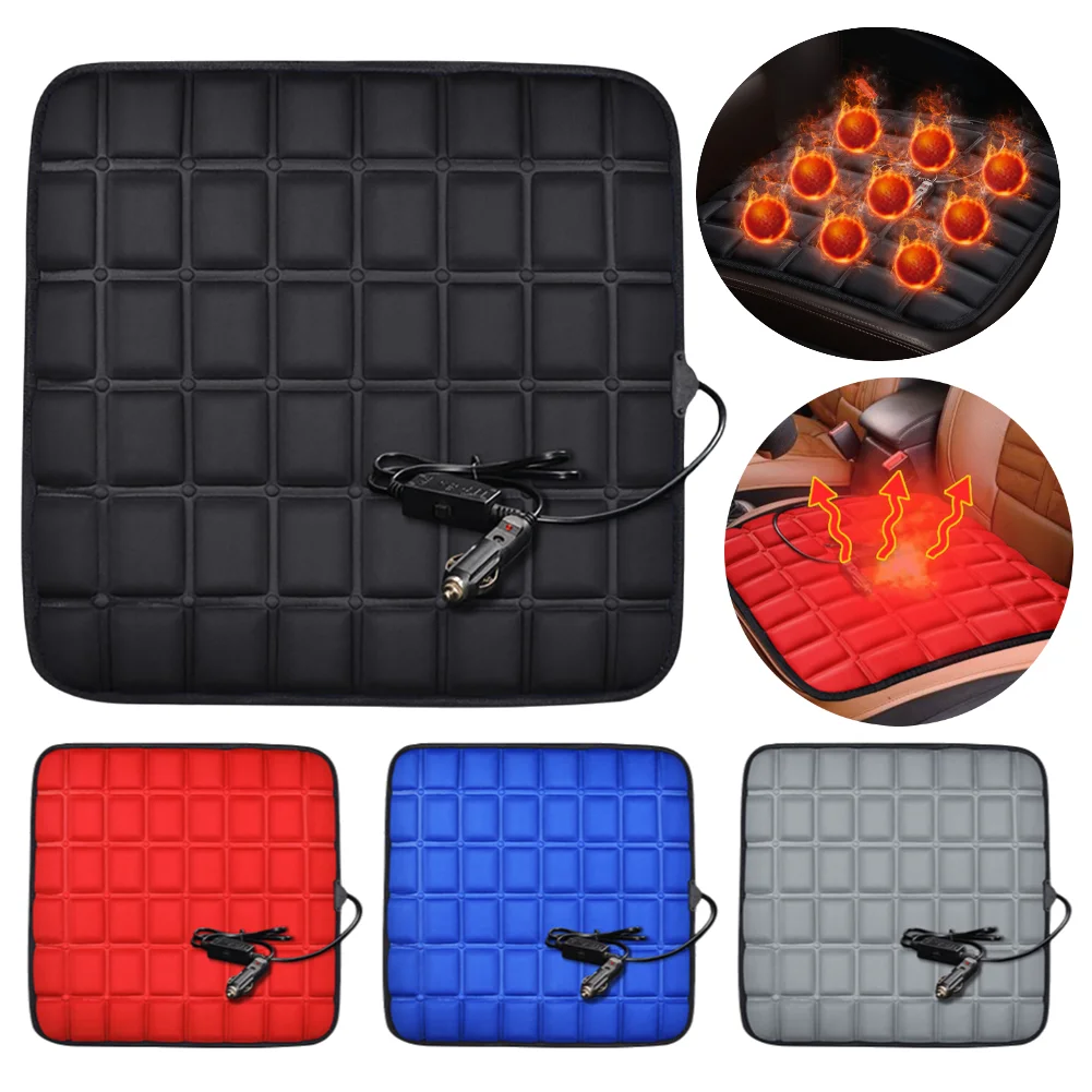 12V Winter Auto Seat Warmer Anti-slip Car Seat Heated Cover Adjustable Temperature Car Seat Heating Cushion Winter Pad Cushion