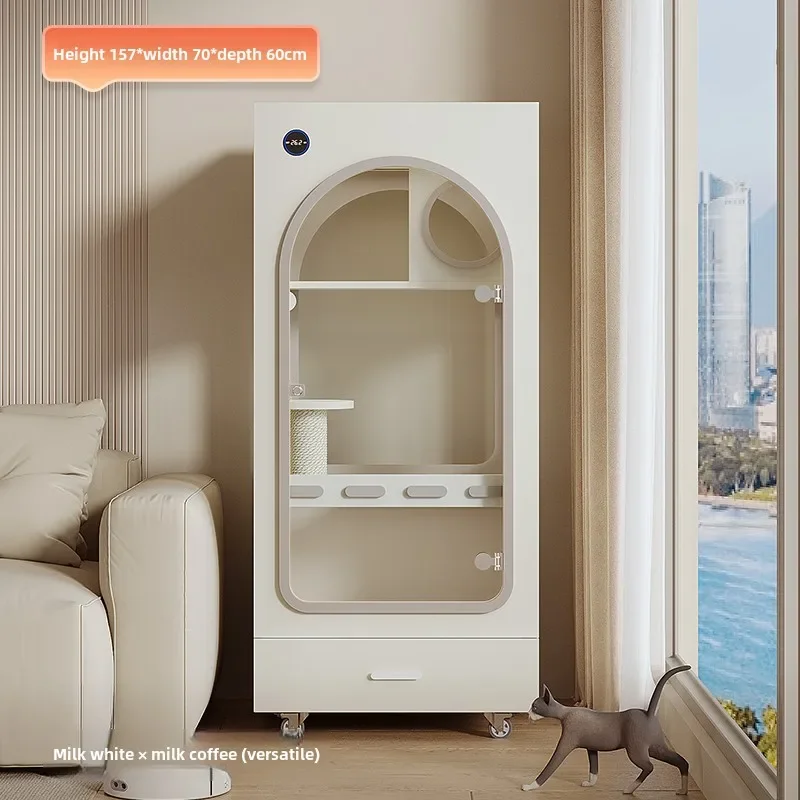 Cat villa does not occupy an area, smart cat cabinet with fresh air, small apartment cat cage