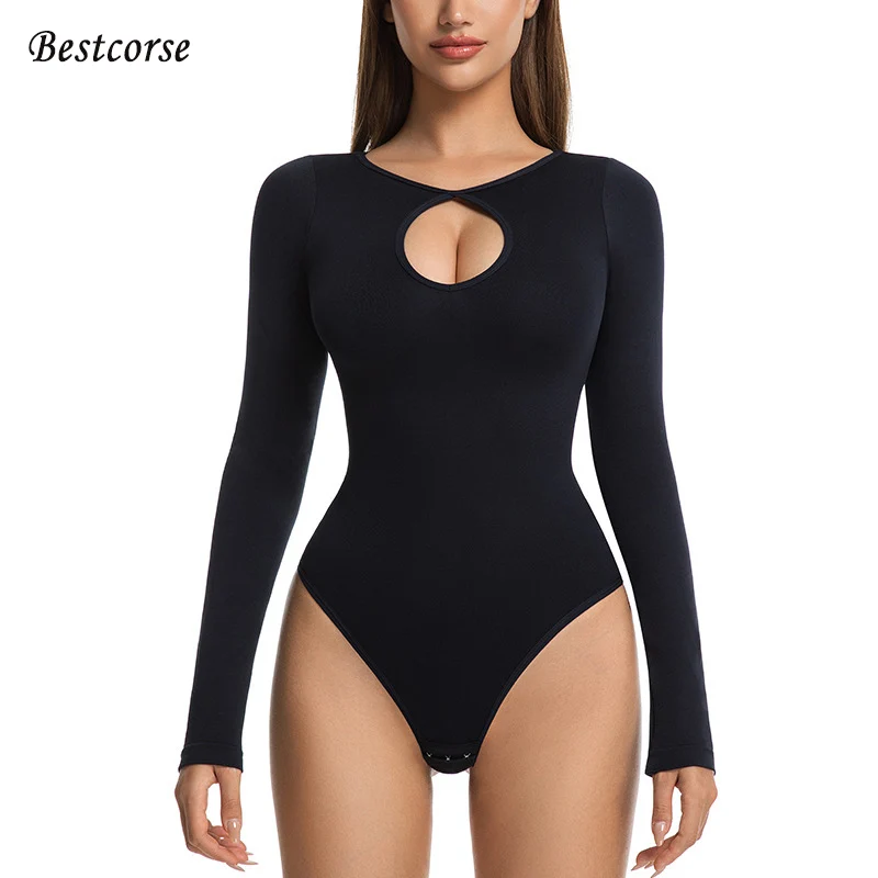 

Long Sleeves Seamless Shapewear Bodysuit For Woman Plus Size Body Shaper Bodysuit Slim Waist Tummy Control Slimming Body Suit