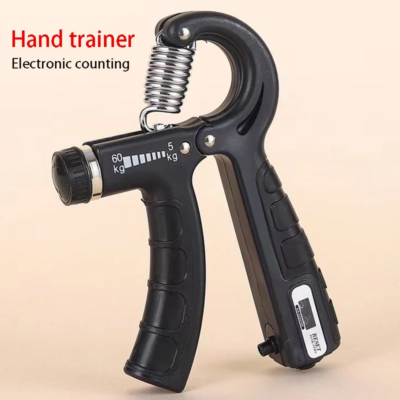 Men's Hand Trainer Professional Wrist Strength 5-60KG Durable Counting Grip Adjustable Non-slip Handle Tension Device