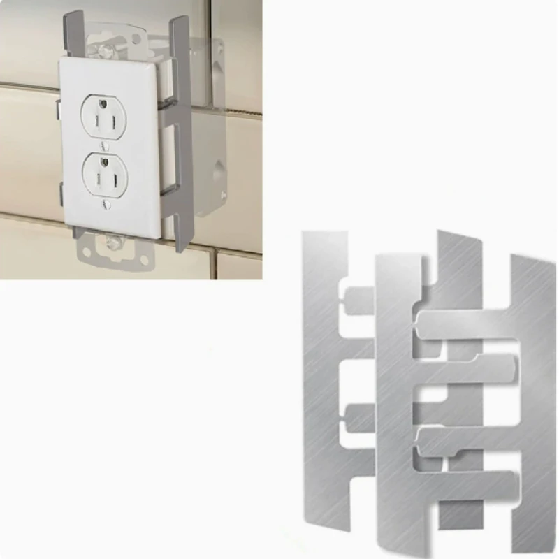 Electrical Box Support Straps Strap Bracket Switch box F Clips Mounting straps Grip for electrical Device Mount with Plaster Ear