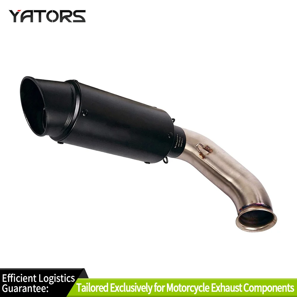 

Exhaust Systems Modified Exhaust Mid Pipe Black Muffler Slip For DUKE 390 RC390 Svartpilen 401 Exhausts Pipes