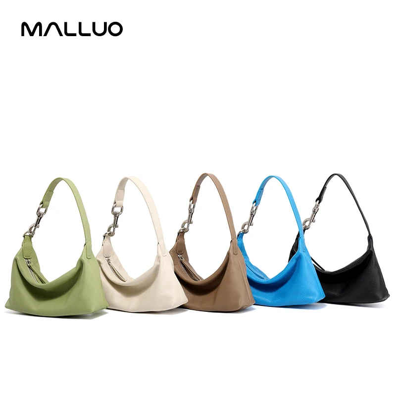 

Women's Cow Leather Shoulder Bags Ladies Fashion Designer Luxury Handbags Female Retro Underarm Genuine Cowhide Crossbody Bag