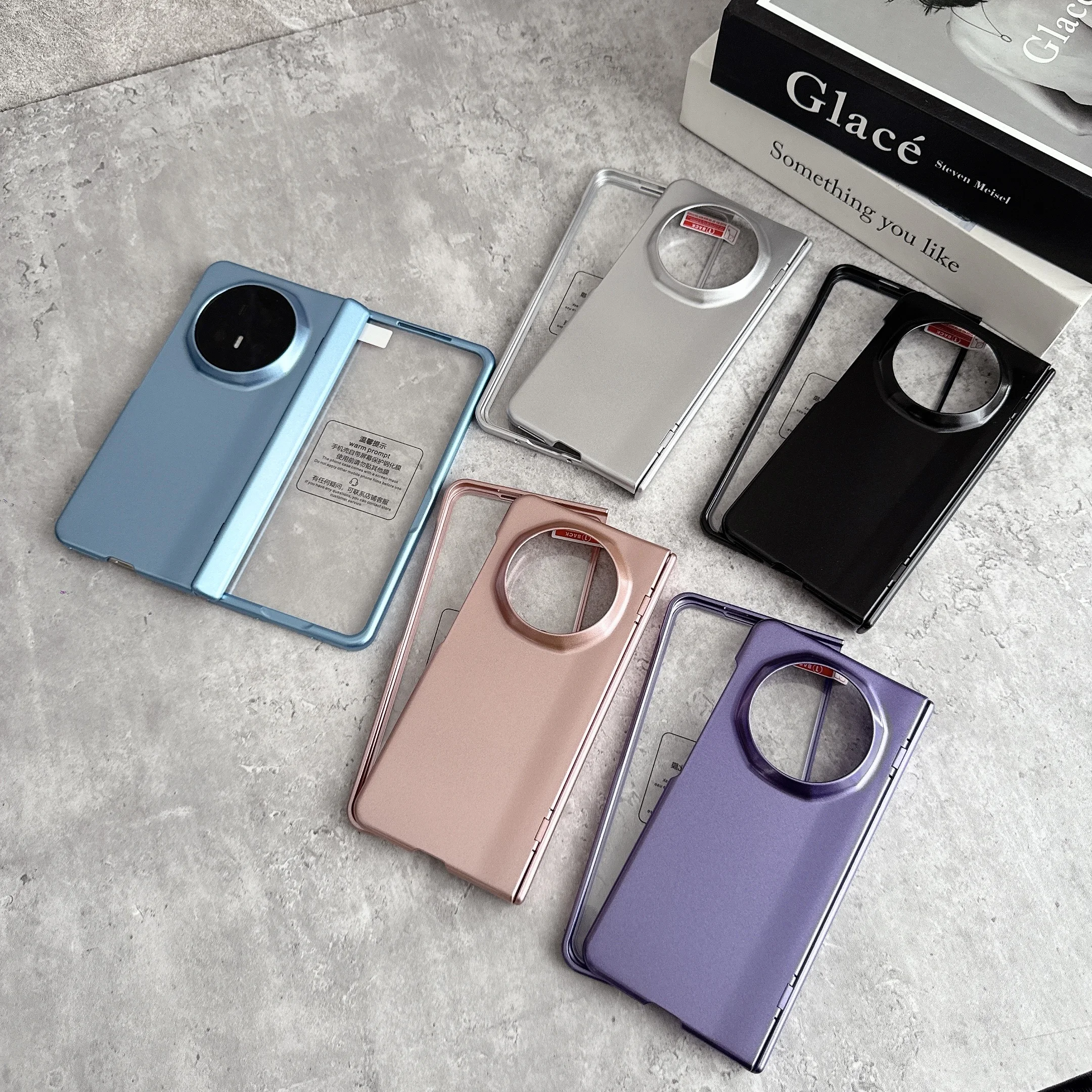 

For Huawei Honor Magic V5 Case Hard PC Skin Middle Hinge Film Protective Back Cover Case For Honor Magic V5 V3 VS3 Phone Shell