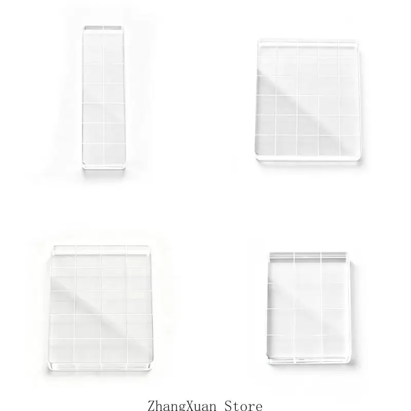Führungslinien-Stempelpositionierungsblock aus transparentem Acryl für Musterplatzierung, Journaling und – Detail 2