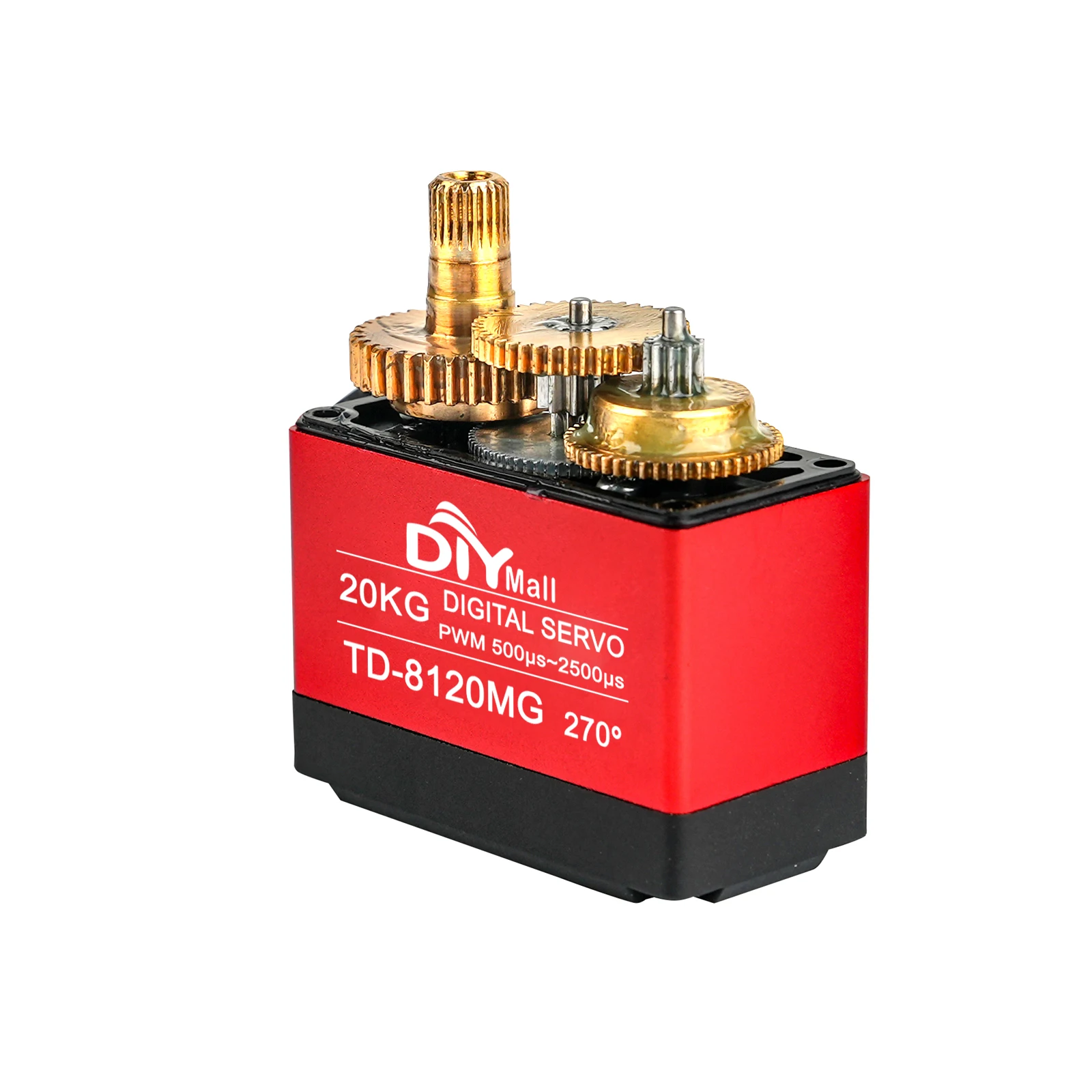Servomotore digitale TD-8120MG da 20 kg. cm coppia elevata 180 ° /270 ° /360 °   Parti di funzioni di potenza fai-da-te per servi ingranaggi in metallo per robot per auto RC