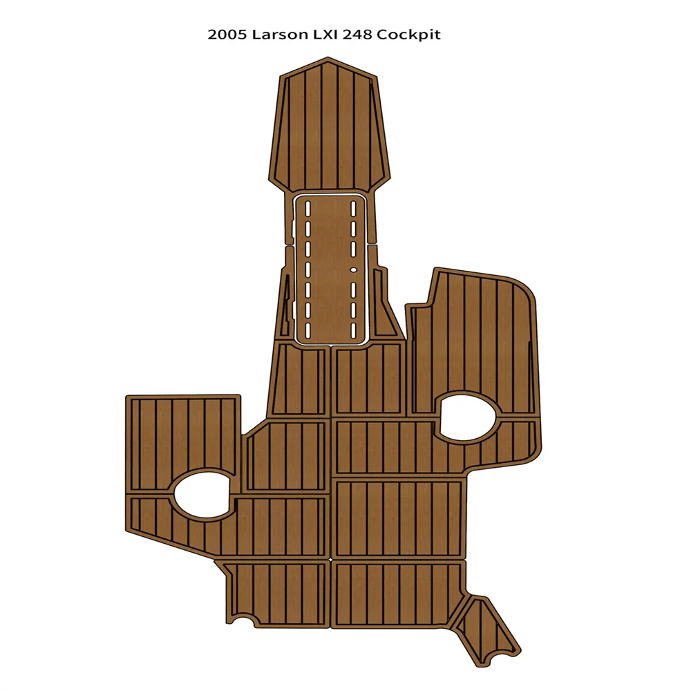 

2005 Larson LXI 248 Cockpit Pad Boat EVA Foam Teak Deck Floor Mat Self Adhesive