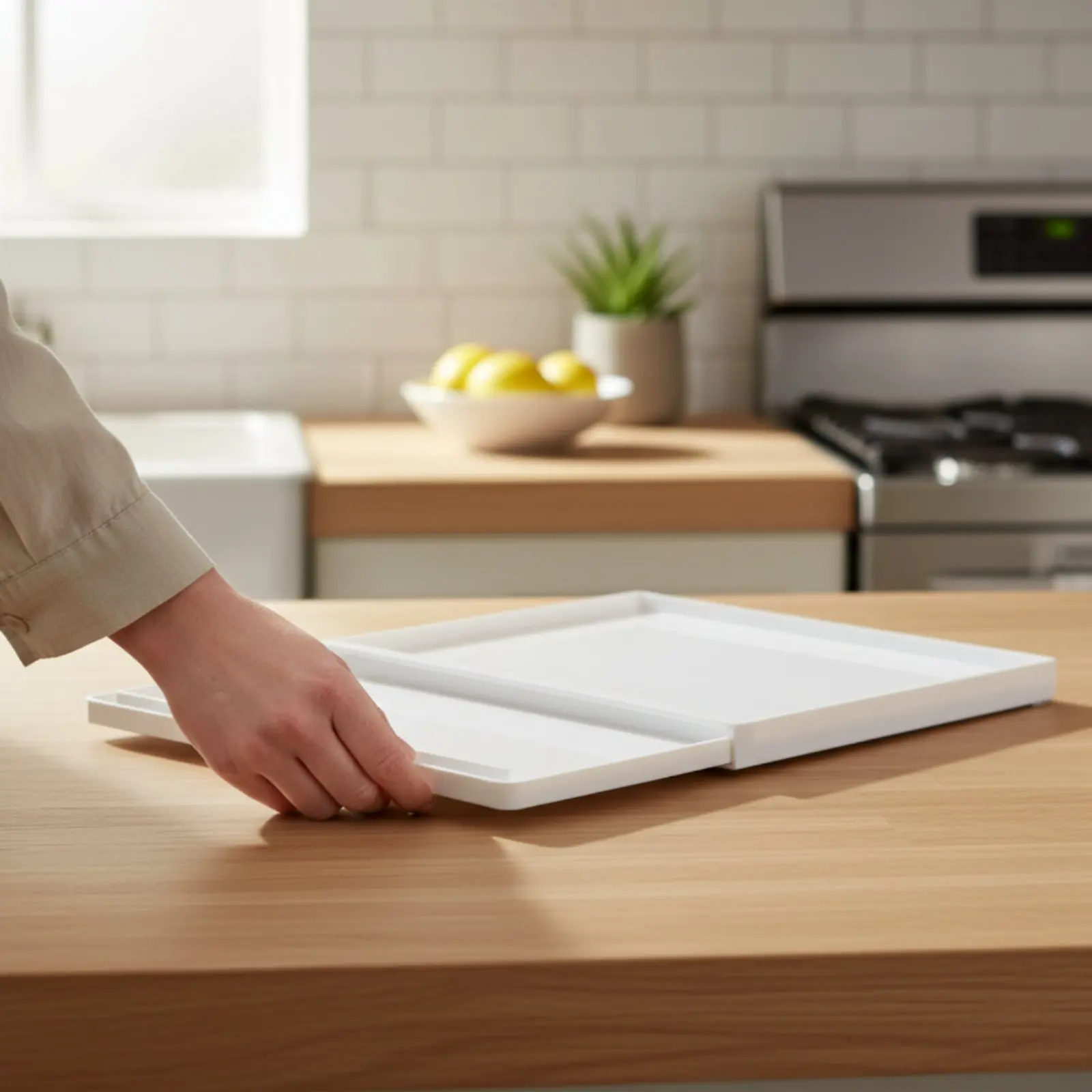 

Pull-Extending Countertop Shelf Sturdy Duty Extendable Appliance Stand Sliding Kitchen Tray Long-Lasting Household Storage Easy