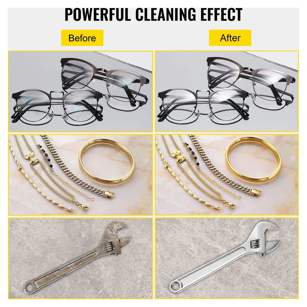 Ультразвуковая чистящая машина 2 л, очиститель ювелирных изделий из нержавеющей стали 304, цифровой таймер, нагрев, два преобразователя, часы для профессионального использования