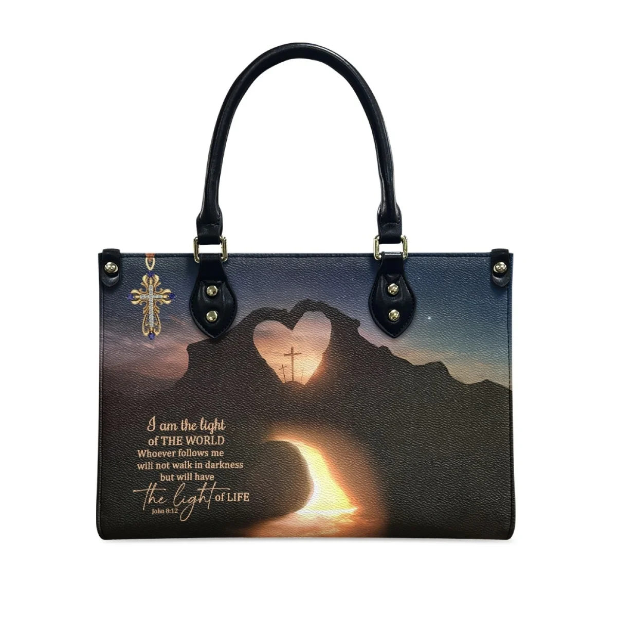 Handbags for Women Custom Purse Patience Godness Faithfulness Personalized Inspirational Gift Christian Totes Bag Leather Bolsas