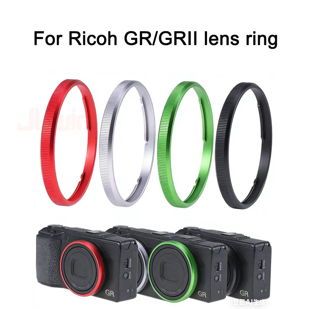 FOTGA Lens Ring For Ricoh GR/GRII Camera Replaces For Ricoh GR/GR2 Lens Decoration Rings Cap Green Red Black Grey Accessories