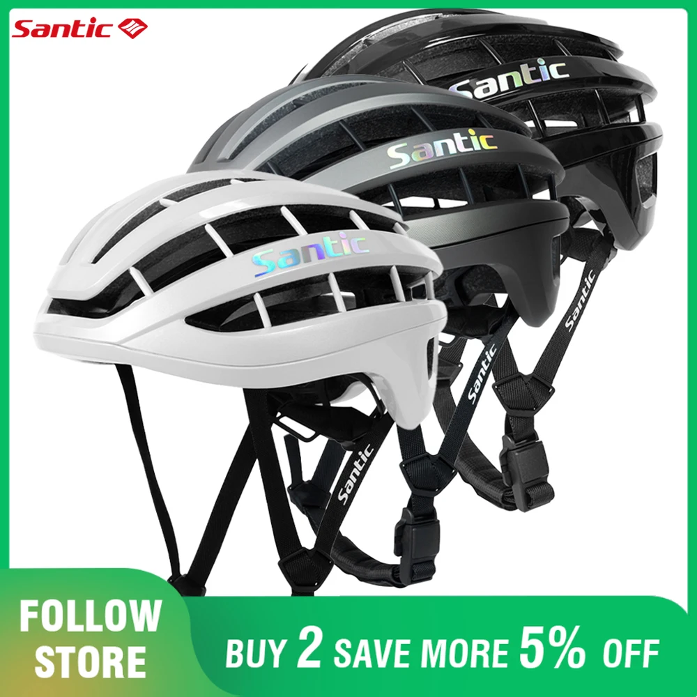 

Santic Ultralight Cycling Helmet Adjustable Professional Biker Helmet Safety Breathable Outdoor Sports Riding Head Protector