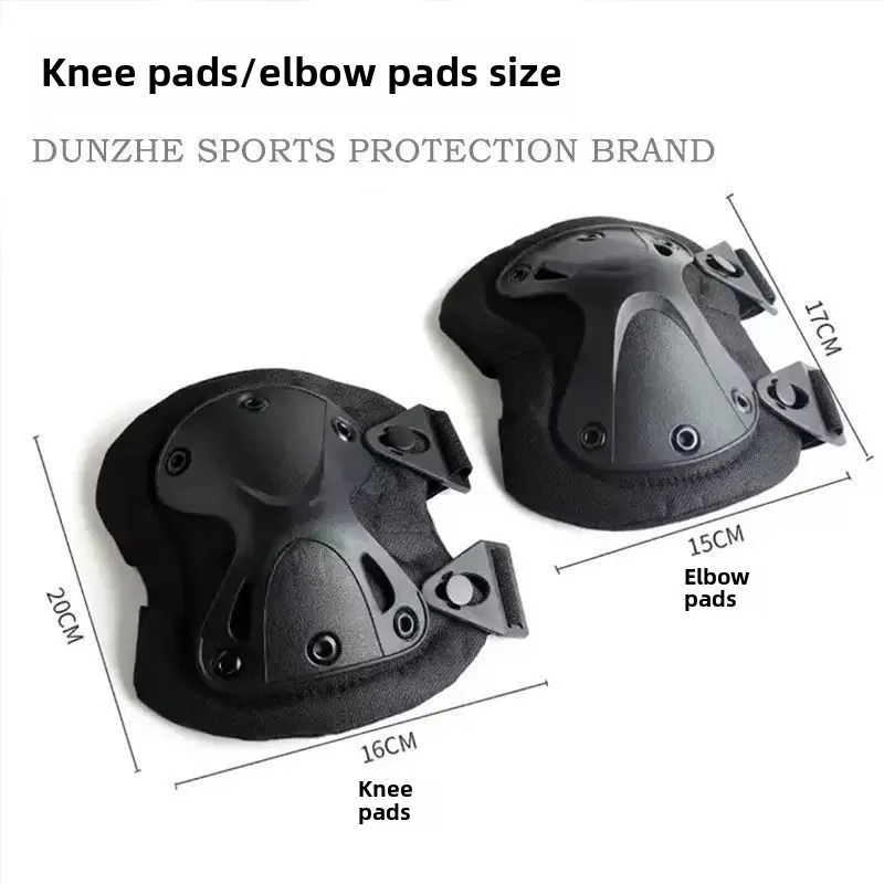 Tactical knee pads elbow pads outdoor men's wear-resistant crawling training mountaineering hard shell protective gear