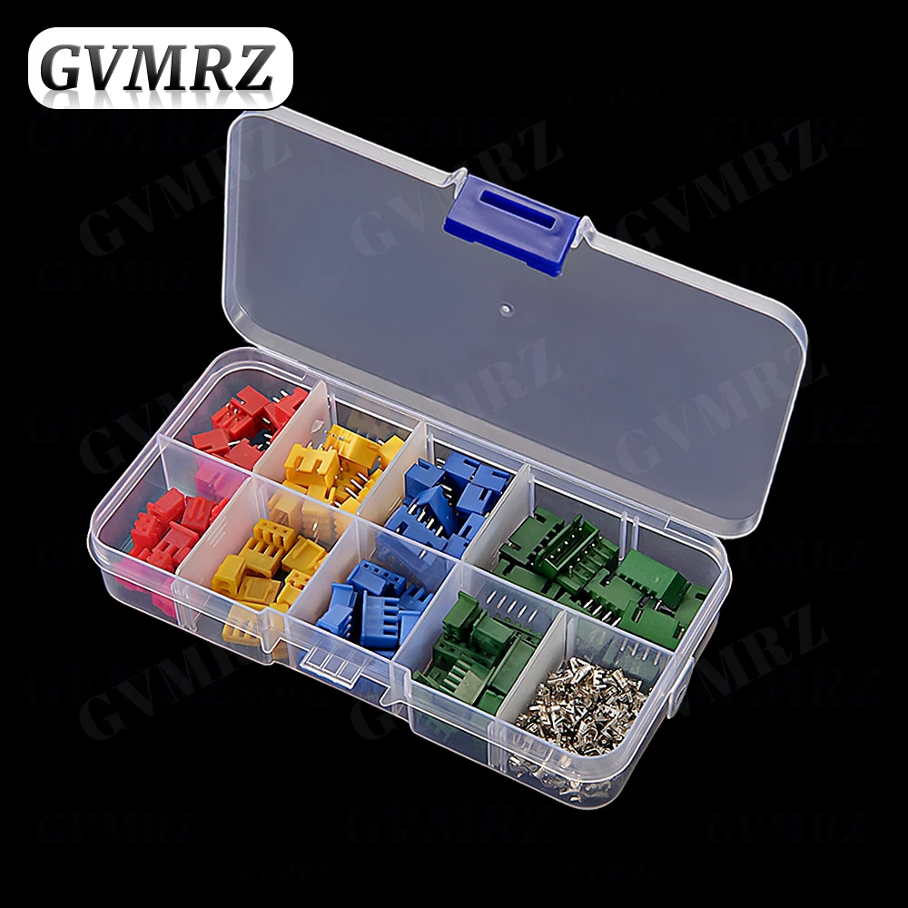 230PCS 3 colors 2P 3P 4P 5P XH2.54 2.54mm Terminals Male Female Plug Socket XH 2.54mm Connector kit Straight Pin