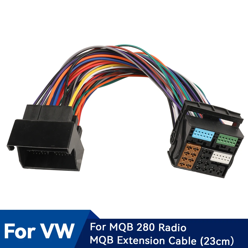 MQB Extension Cable 23cm 60cm Adapter with Quadlock Connector 52 Pins for VW MIB Radio for AUDI A1 A3 A4 A5 A6 A7 for SKODA