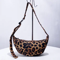 Leopard Print Printing Hobos Bags For Women Luxury Designer Handbag Purses 2024 New In Fashion Large Capacity Underarm Shoulder