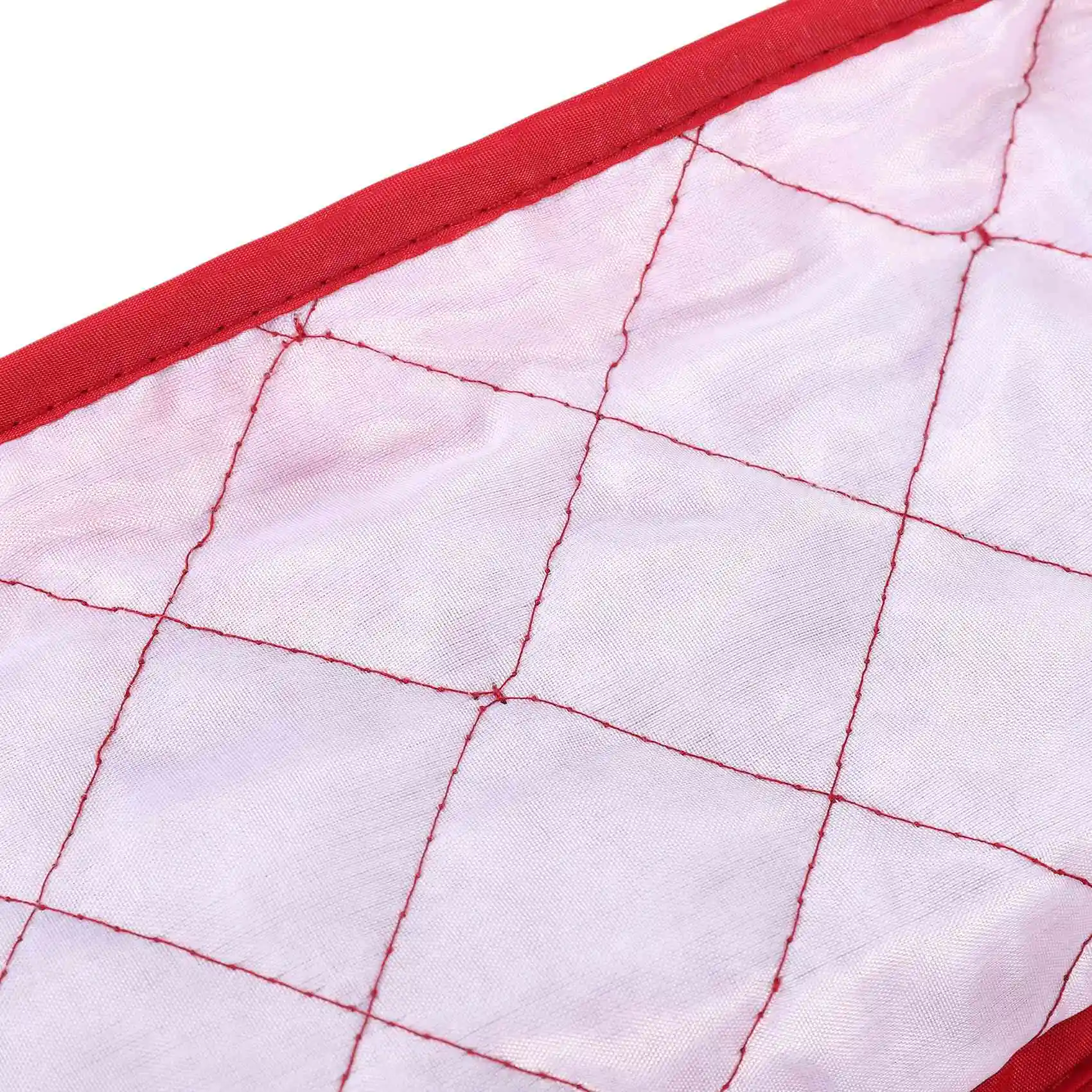 CYCLI-Polyester Quilted Four Slice Toaster Appliance Dust-Proof Cover (Red)