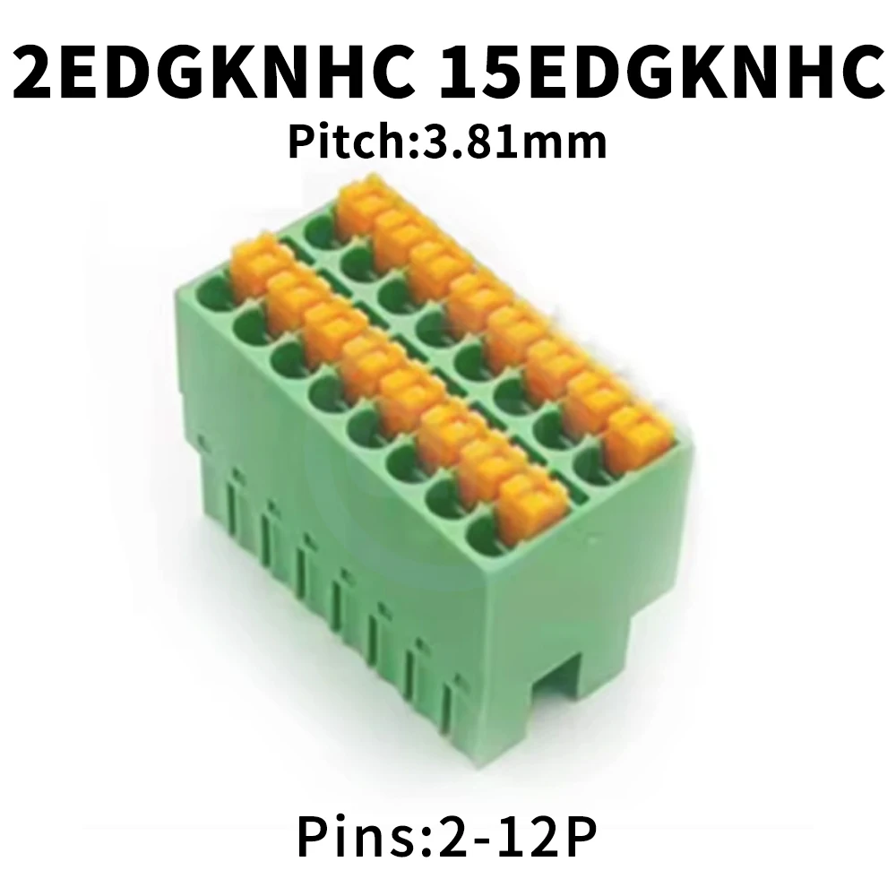 (5 pcs) KF 15EDGKNHC-3.81mm Double Pull-out Link Terminal KF 2EDGKNH 3.81 Phoenix Terminal Block Plug 3.81mm 2* 2~12P
