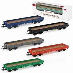 1 Unit Evemodel Trains - Painted Unlettered HO Scale 40' Low-side Car Model Wagon with Metal Wheels C8764